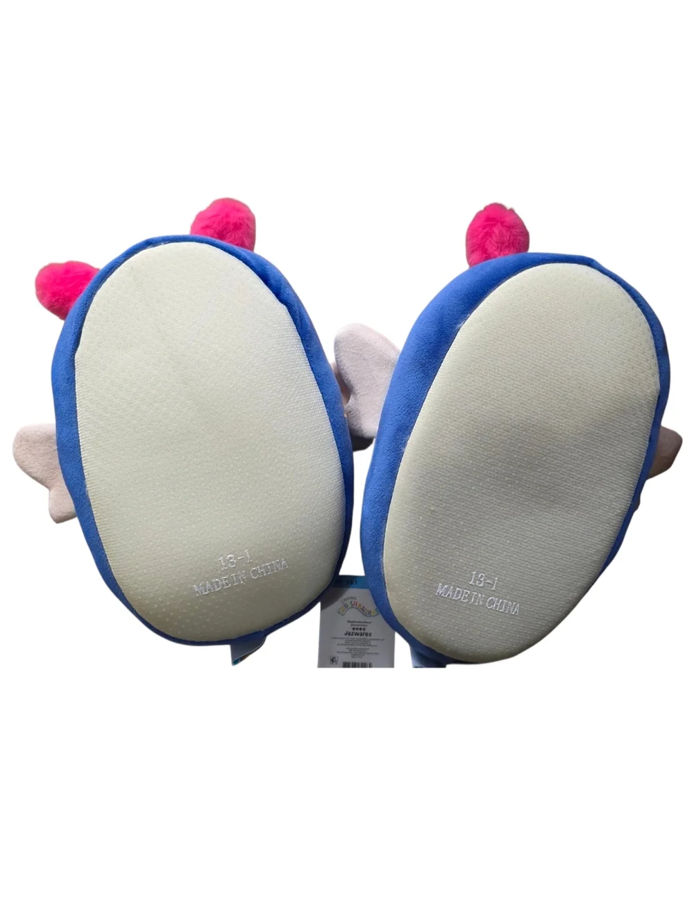 Squishmallows Tazuni Plush Slippers Blue Character Cozy House Shoes